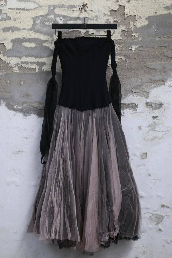 marc le bihan bodycon dress 21935 black/antique pink